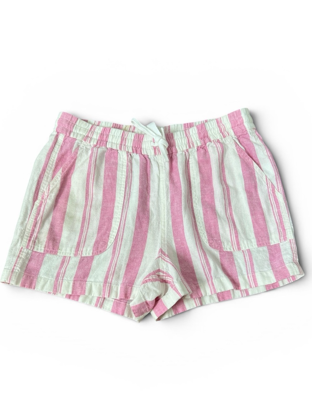 J.Crew Pink & White Striped Pull-On Shorts Size Small